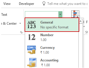Convert Text to Numbers in Excel - General Format